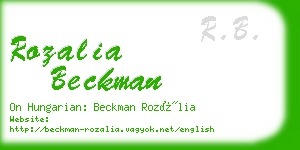 rozalia beckman business card